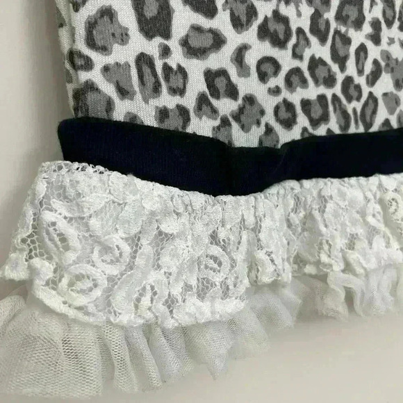 Little Lass Dress Girls Animal Print Ruffle Buttons Pull On Size 12M - Picture 3 of 5